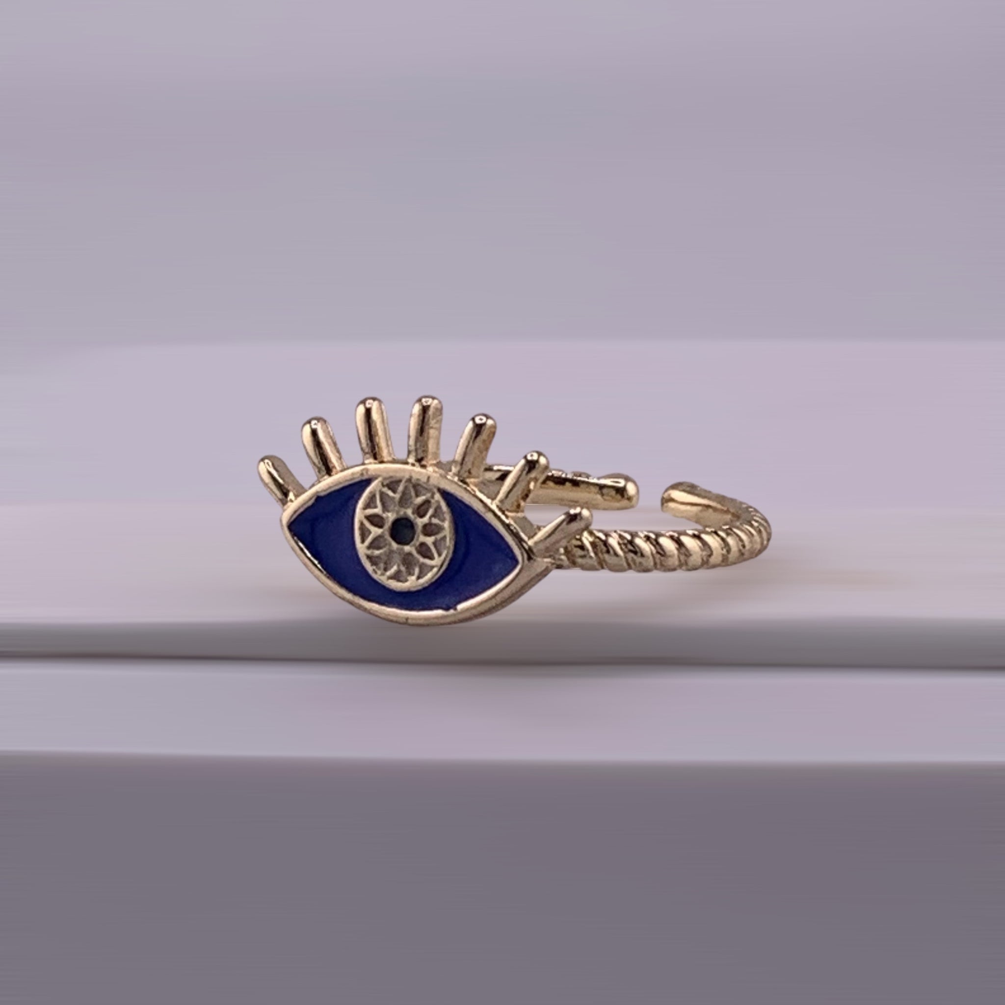 Anillo Ojo Azul Grande
