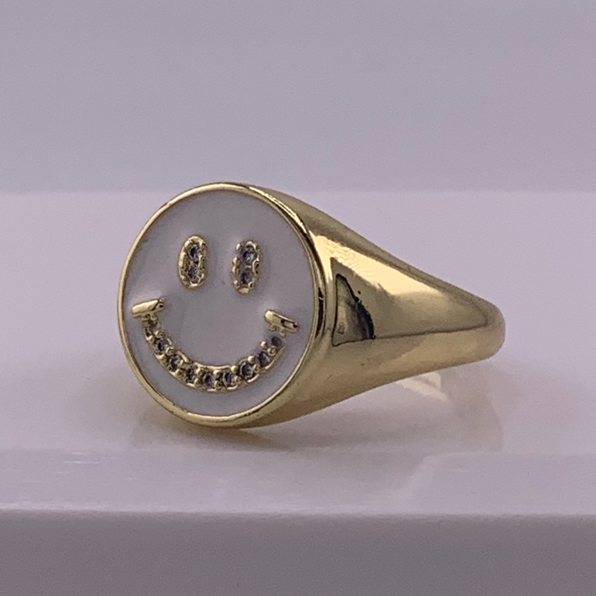 Anillo Happy Face Azul