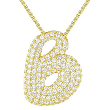 Letra burbuja con piedra