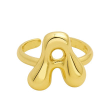 Anillo letra globo burbuja