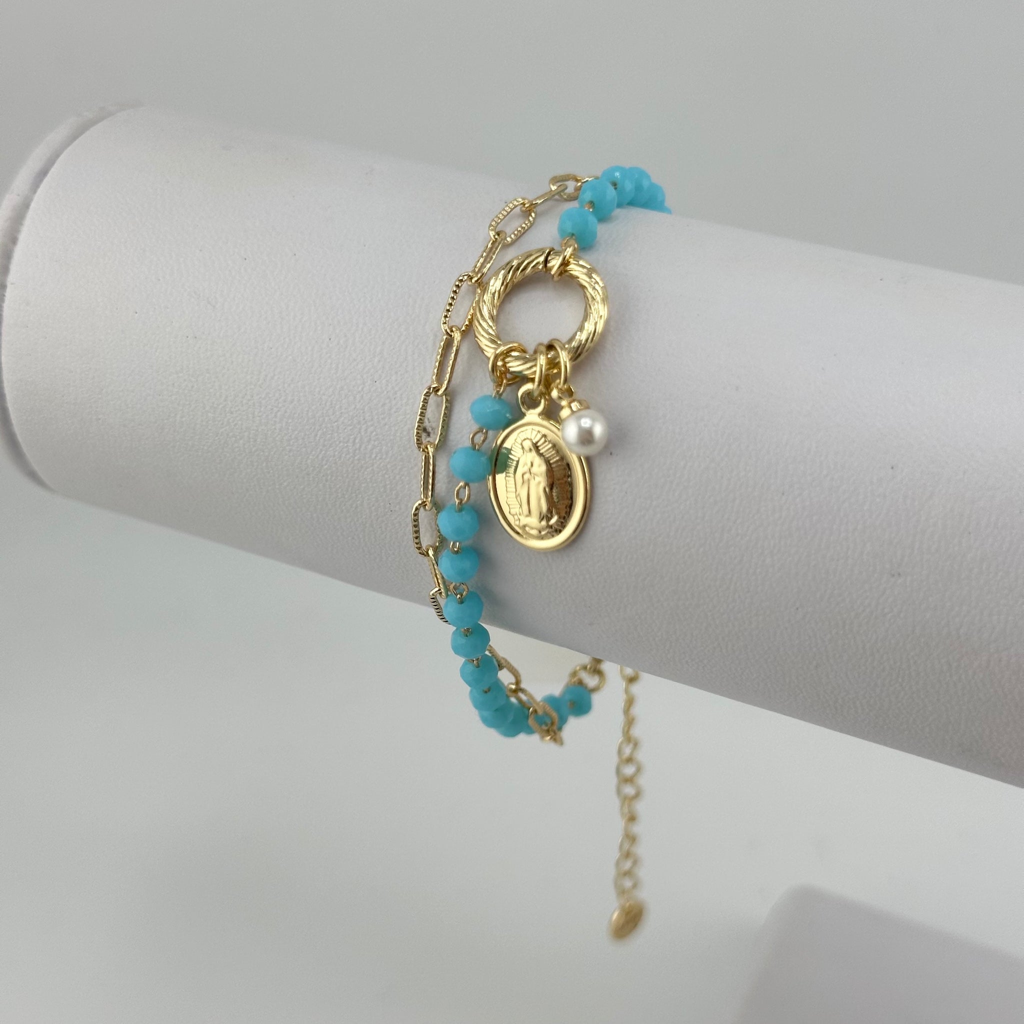 Pulsera azul virgencita