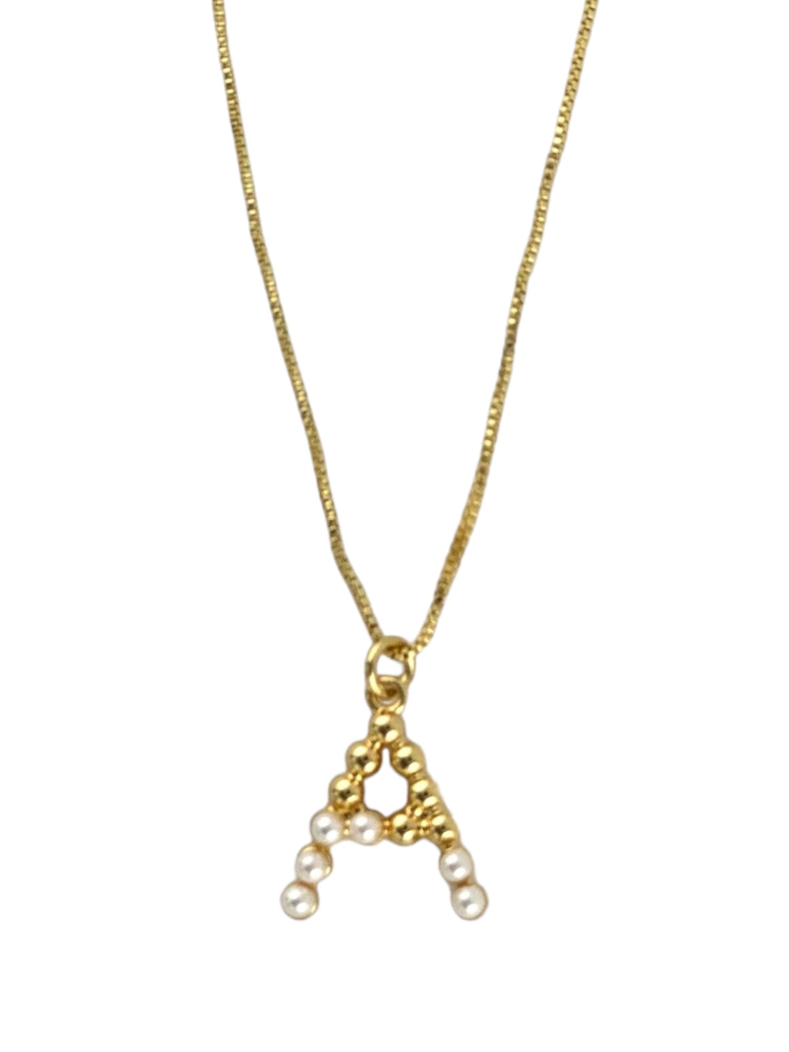 Collar letra con perla