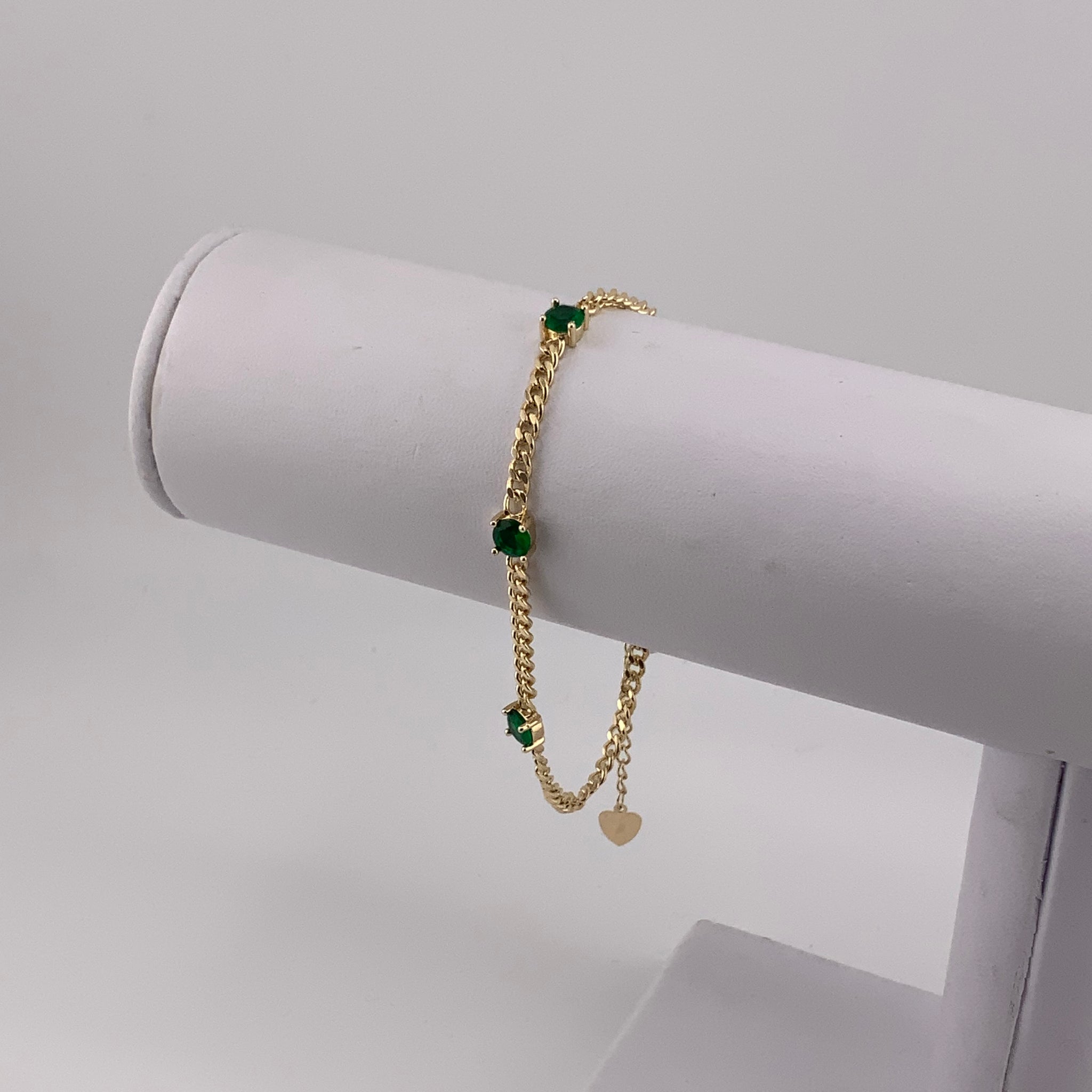 Pulsera Eslabón Barbada Verde