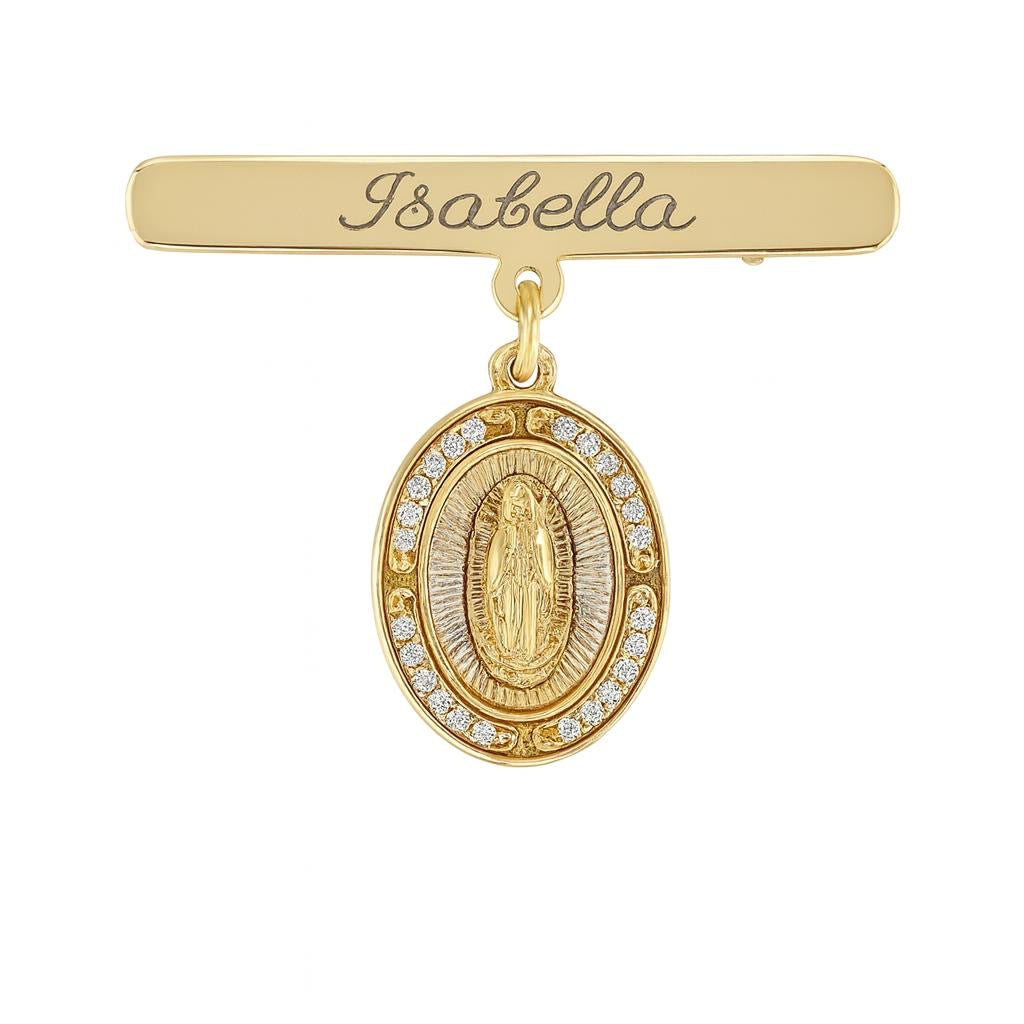 Pin broche Personalizado grabado fistol prendedor bautizo primera comunión