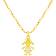 Collar con niños personalizado con piedra