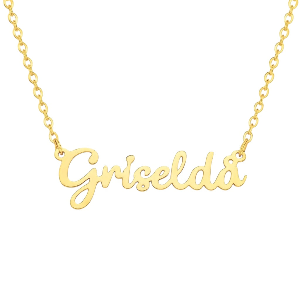 Colla con nombre personalizado cursiva