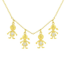 Collar con niños personalizado con piedra