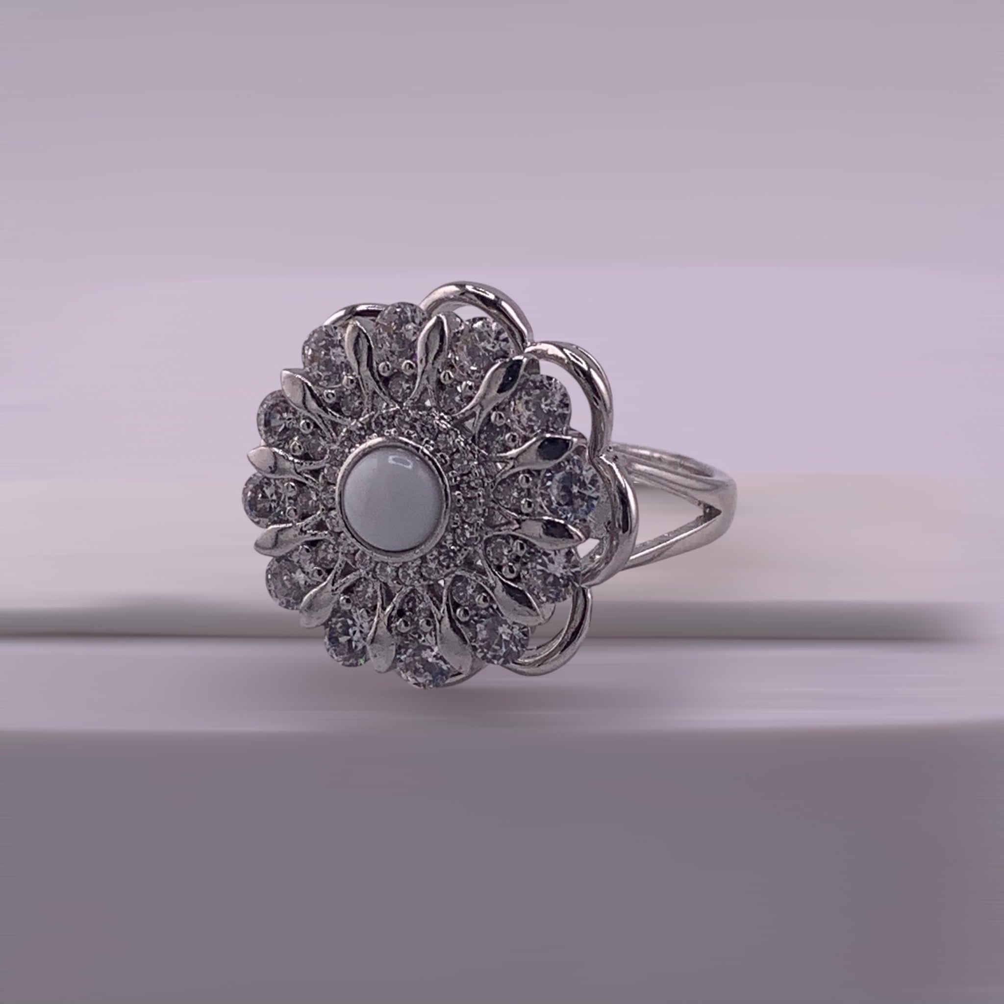 Anillo Flor Giratorio