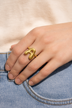 Anillo letra globo burbuja