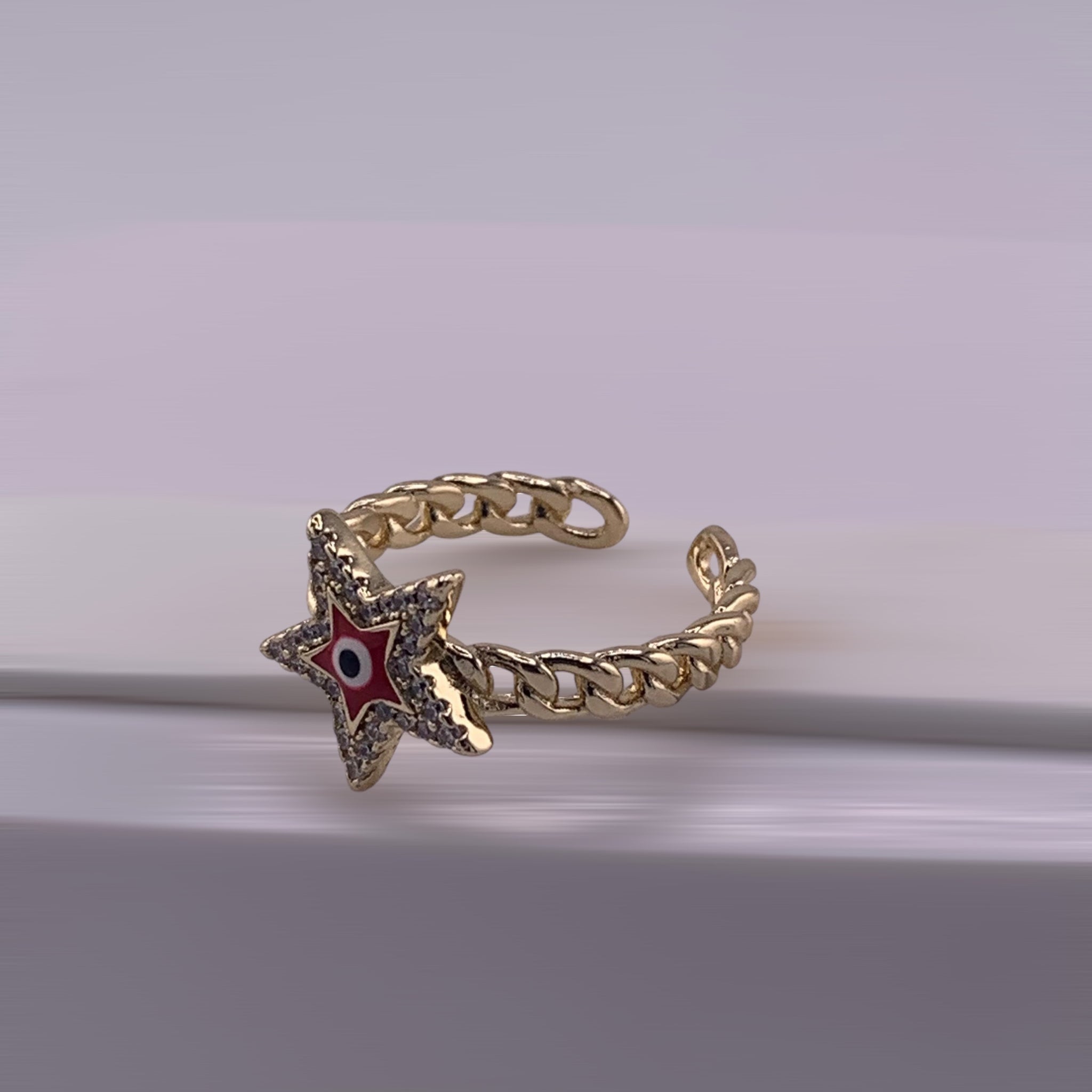Anillo Ojito Estrella Rojo
