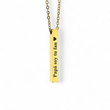 Collar barra personalizada