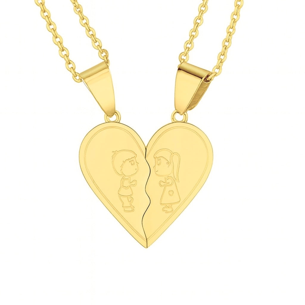 Collar corazón partido para regalar
