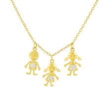 Collar con niños personalizado con piedra