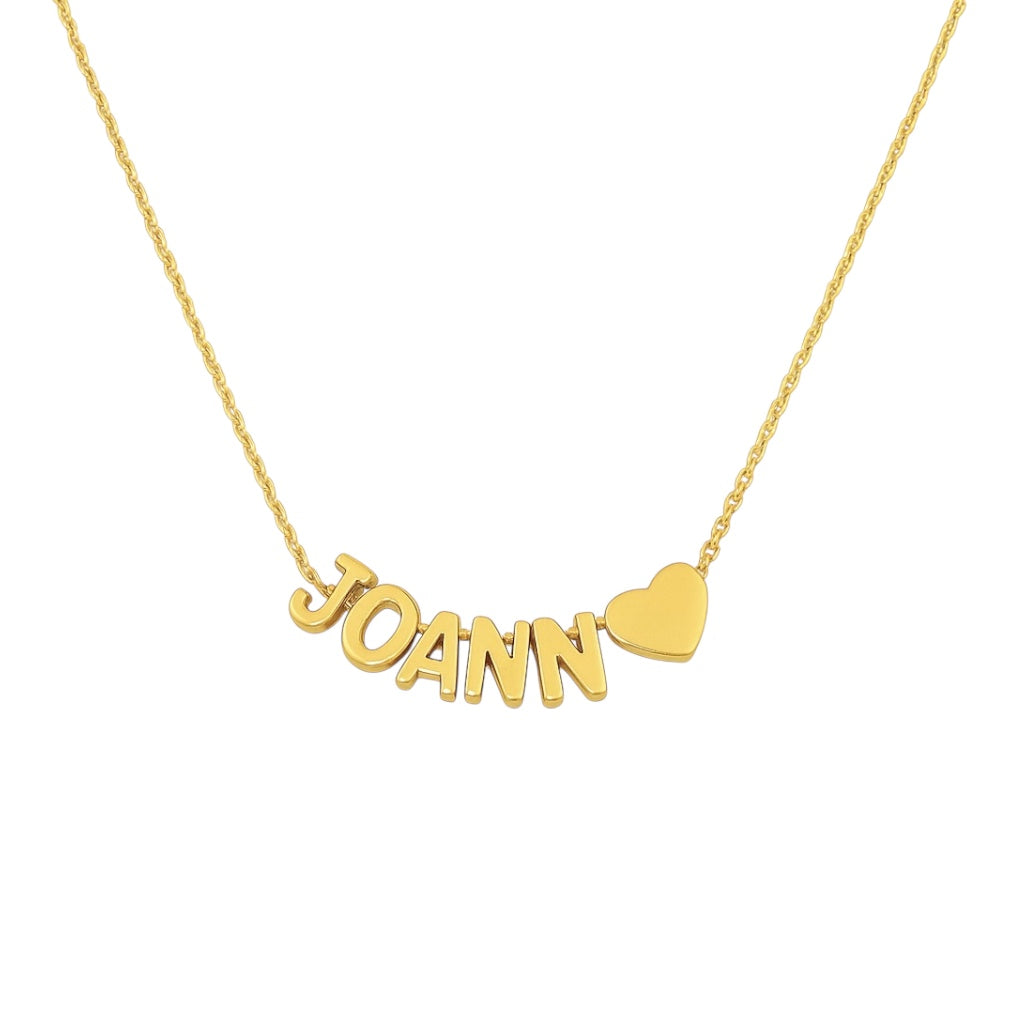 Collar con nombre letra mini trasversal