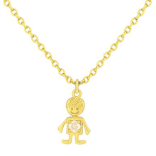 Collar con niños personalizado con piedra