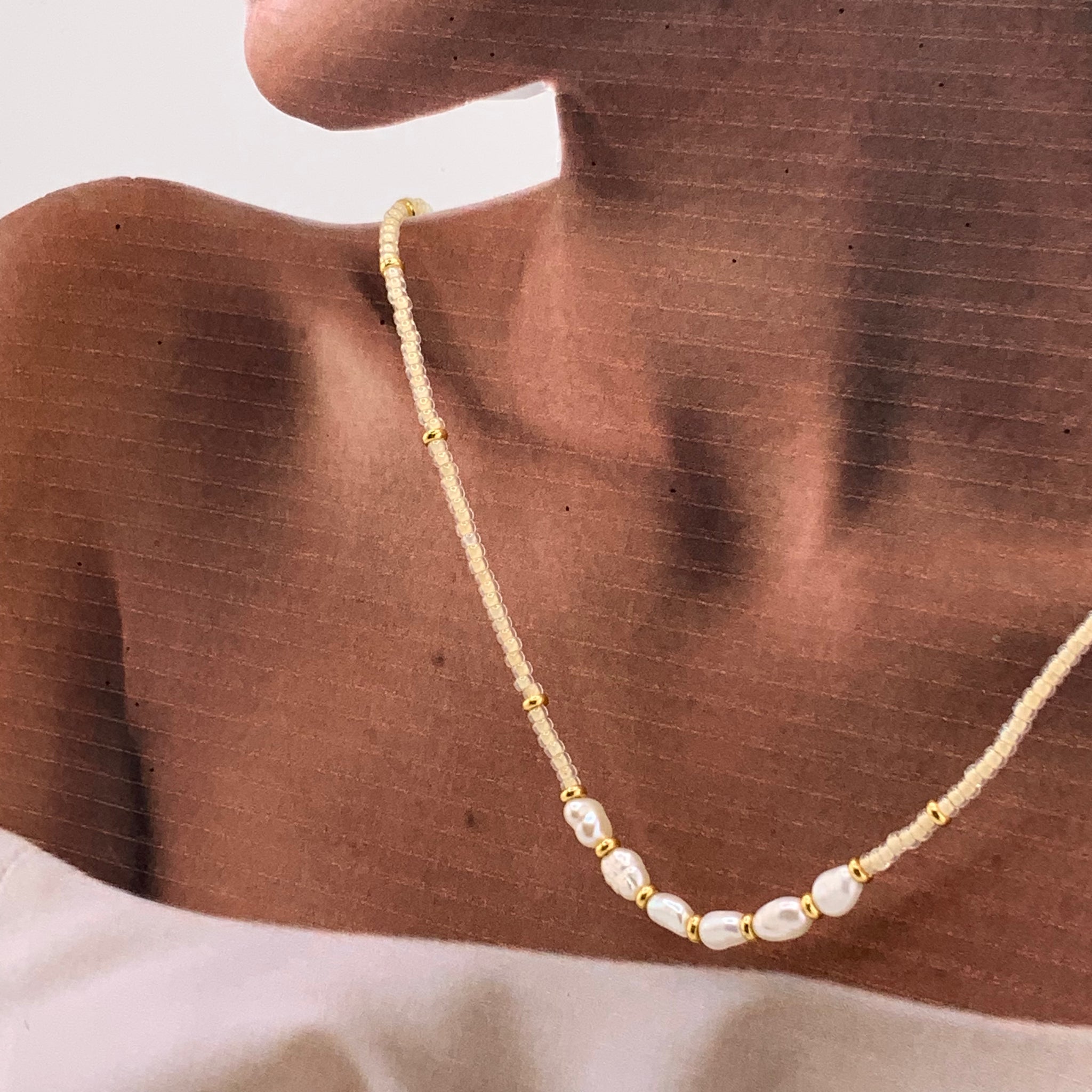Collar Colores con perlas