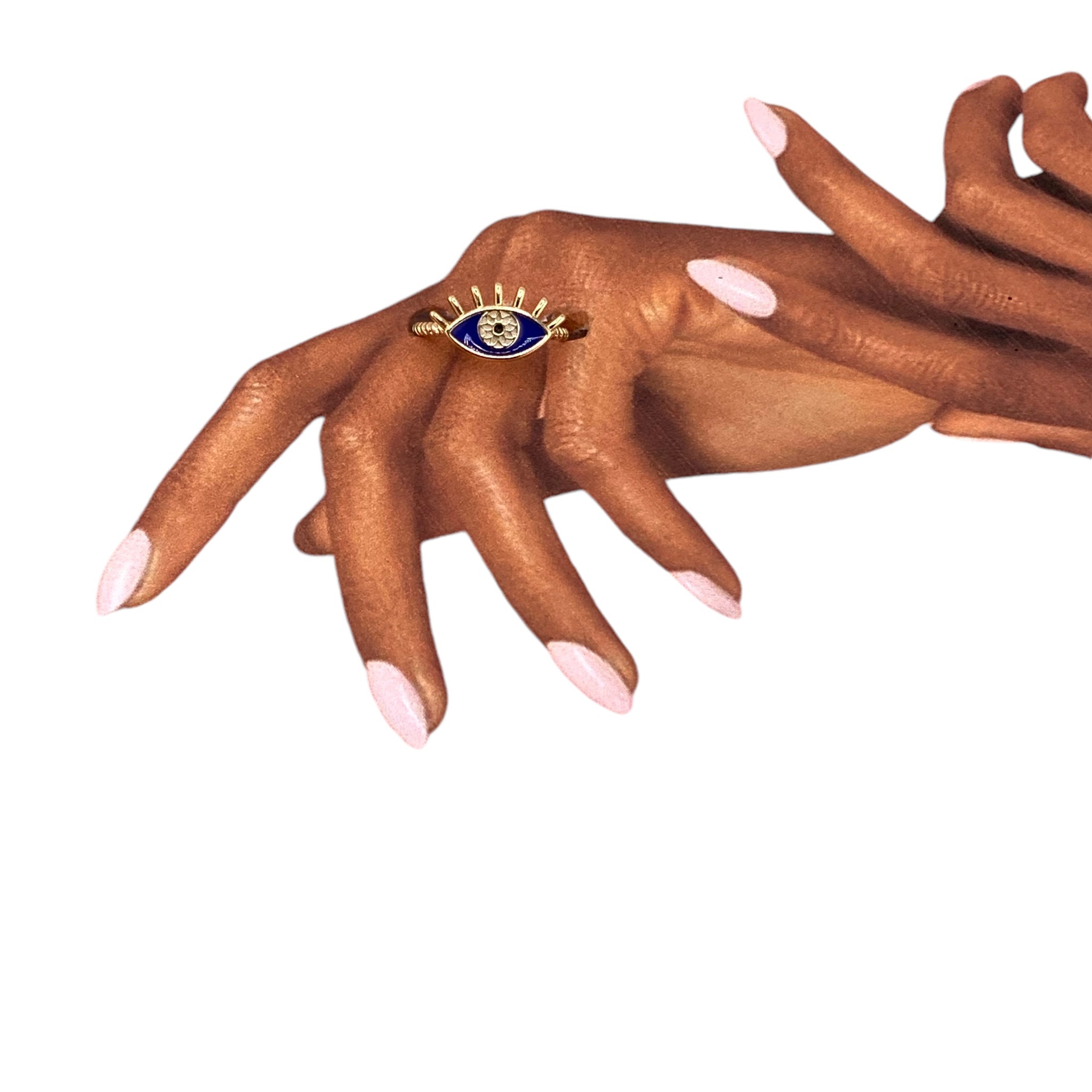 Anillo Ojo Azul Grande
