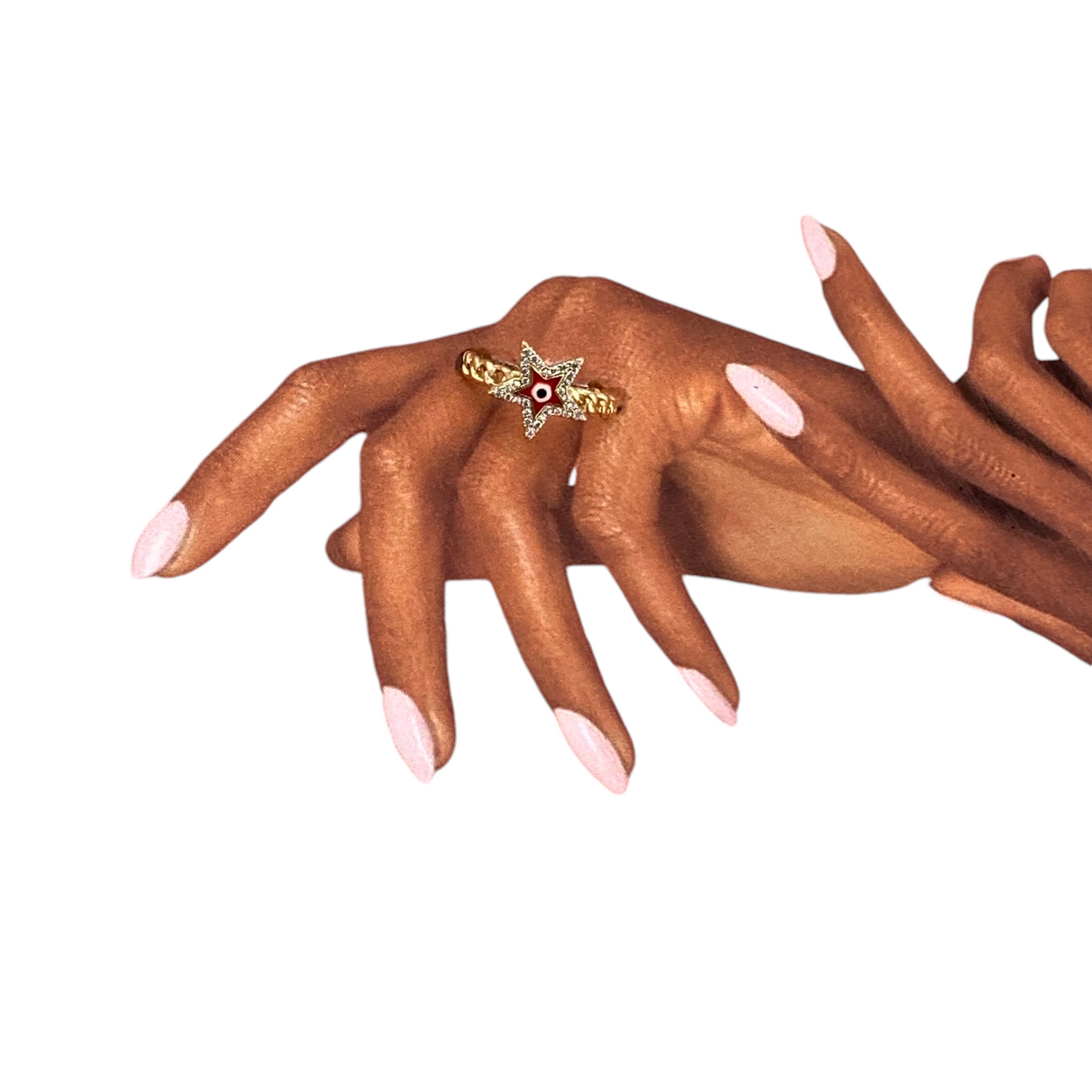 Anillo Ojito Estrella Rojo
