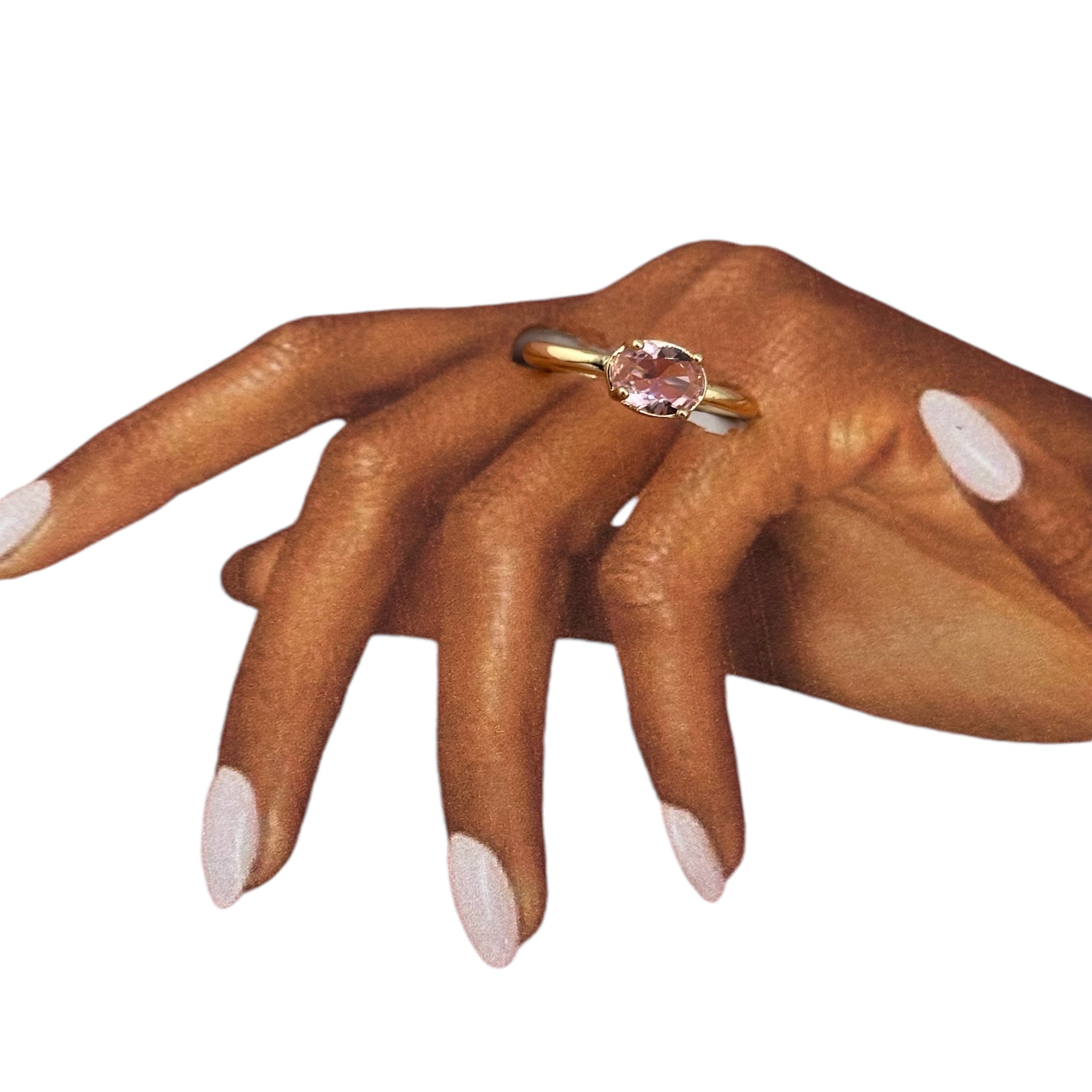 Anillo Piedra Rosa