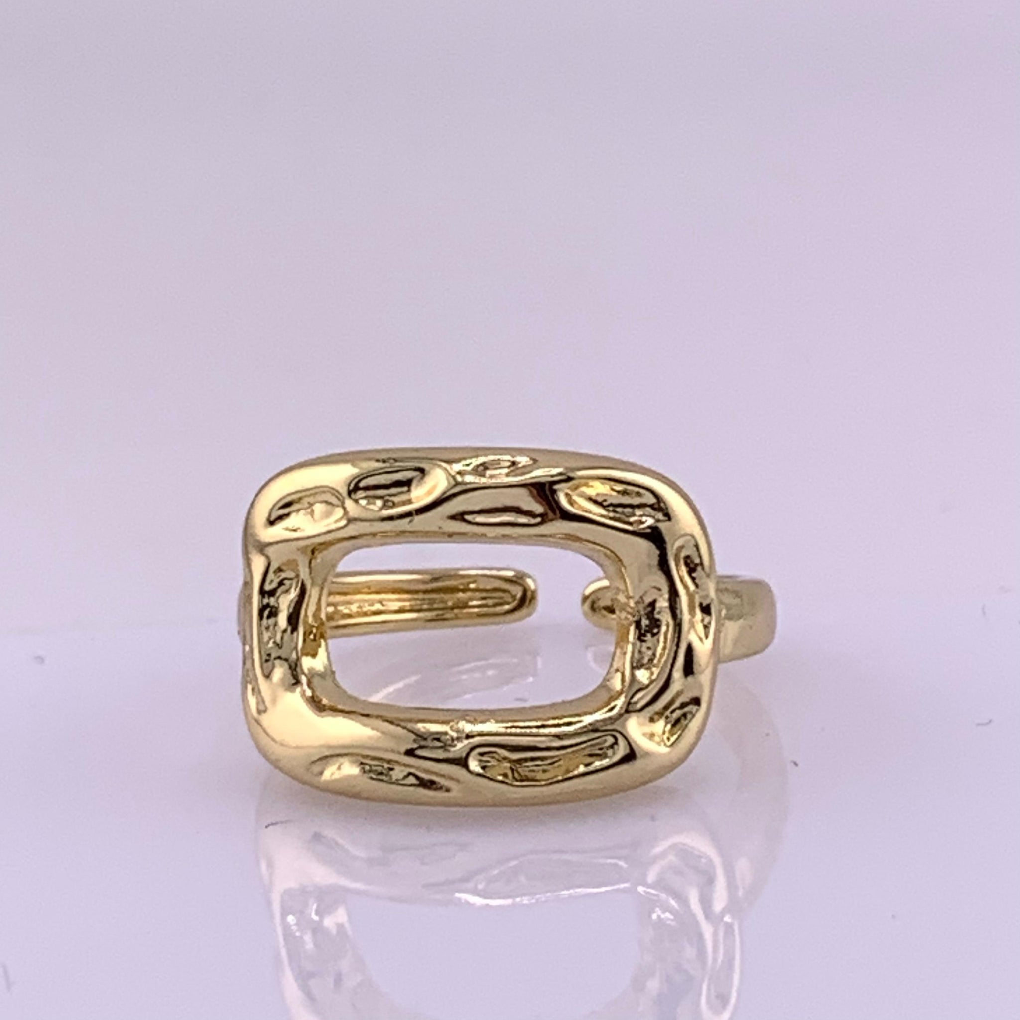 Anillo Cuadrado Relieve