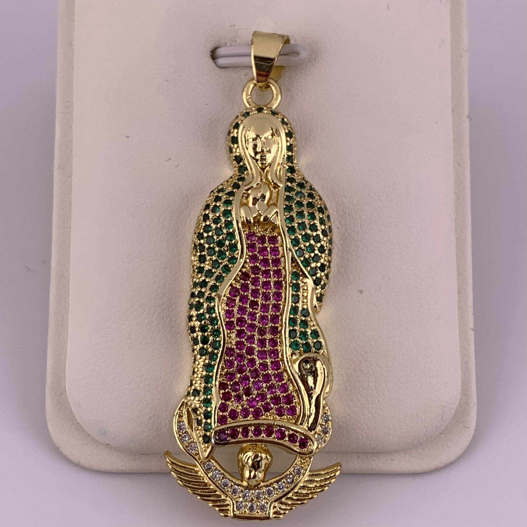 Dije Virgen Silueta Cristal