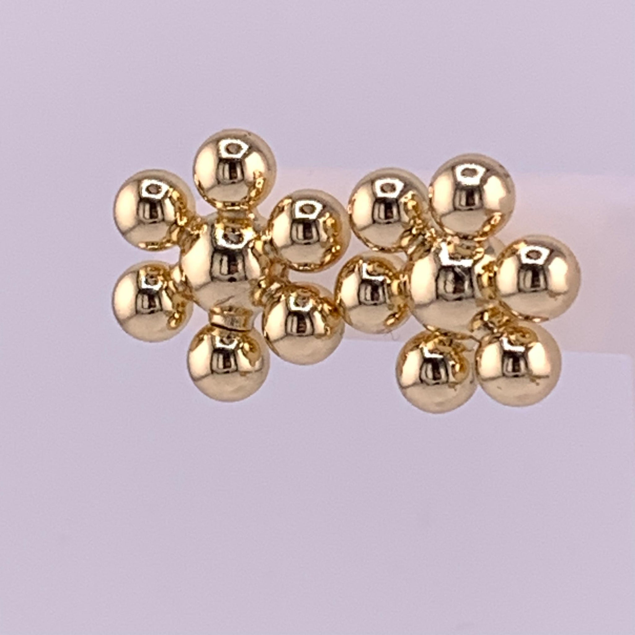 Aretes Flor Aperladas