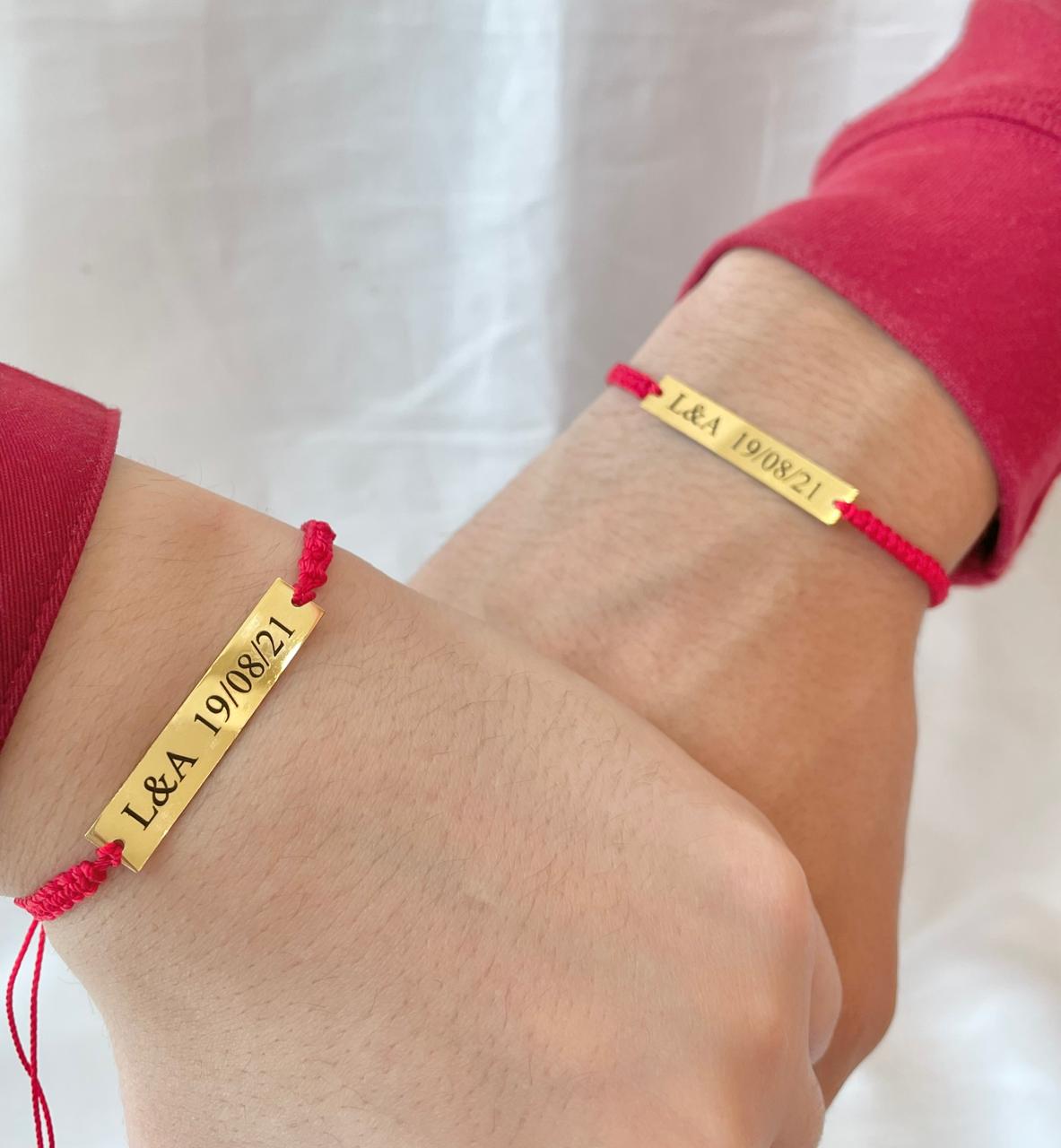 Pulseras Barra grabada