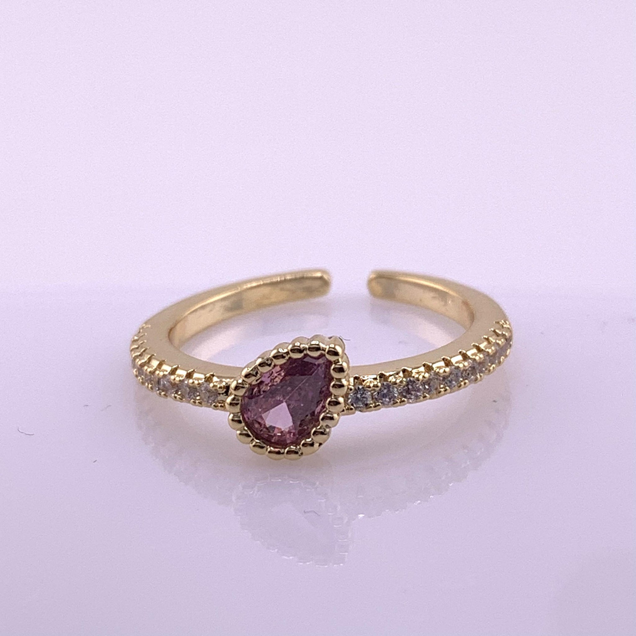 Anillo de Gota Rosa