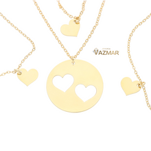 Collar círculo de corazones