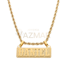 Placa con nombre personalizado