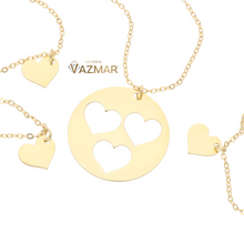 Collar círculo de corazones