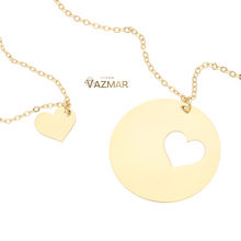 Collar círculo de corazones