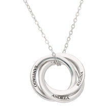 Círculos entrelazados con nombres