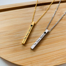 Collar de barrita con grabado láser